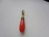 CORAL ANTIC- PANDANTIV AUR 14 K