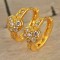 Cercei filati cu aur 14k 2g 1/20 aur gold filled (ultima tehnologie mai rezistenti decat placati cu aur) tortite cu pietricele albe inima ideal cadou