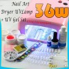 KIT MANICHIURA-LAMPA UV  36W , GELURI UV UNGHII FALSE