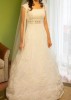 Rochie de mireasa, brodata, cu trena + BONUS