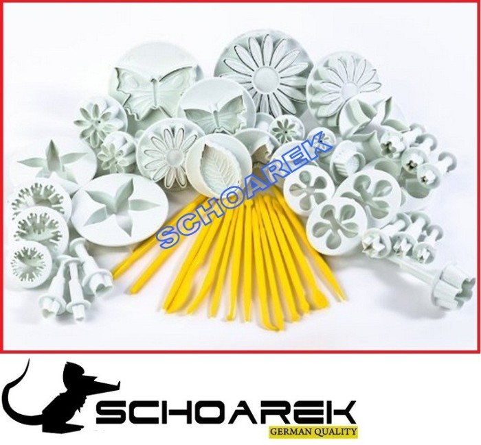Accesorii pentru ornat torturi sau prajituri 47 piese ( set forme tort ciocolata sau fondant ) foto mare Accesorii pentru ornat torturi sau prajituri 47 piese ( set forme tort ciocolata sau fondant ) foto mare