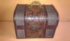 Cufar , cutie din lemn maner metal pentru bijuterii sau diverse obiecte