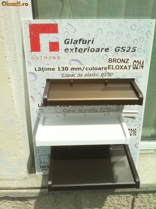 Glafuri exterioare de aluminiu (pervaze exterioare de aluminiu) foto mare Glafuri exterioare de aluminiu (pervaze exterioare de aluminiu) foto mare