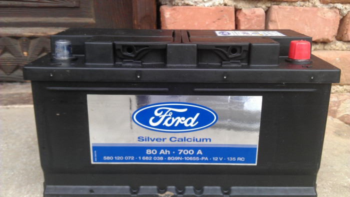 Ford silver calcium car battery