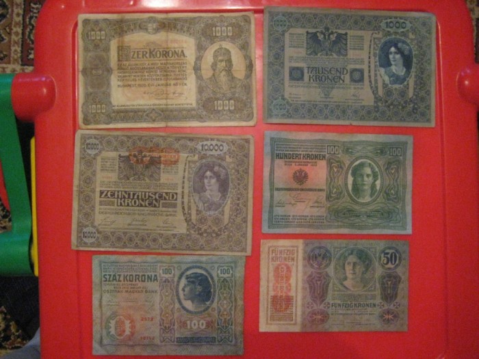 AUSTRIA - GERMANY - HUNGARY - LOT 18 BANCNOTE DE COLECTIE - 1902 - 1933 foto mare AUSTRIA - GERMANY - HUNGARY - LOT 18 BANCNOTE DE COLECTIE - 1902 - 1933 foto mare